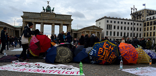 Das Flüchtlingscamp vor dem Brandenburger Tor